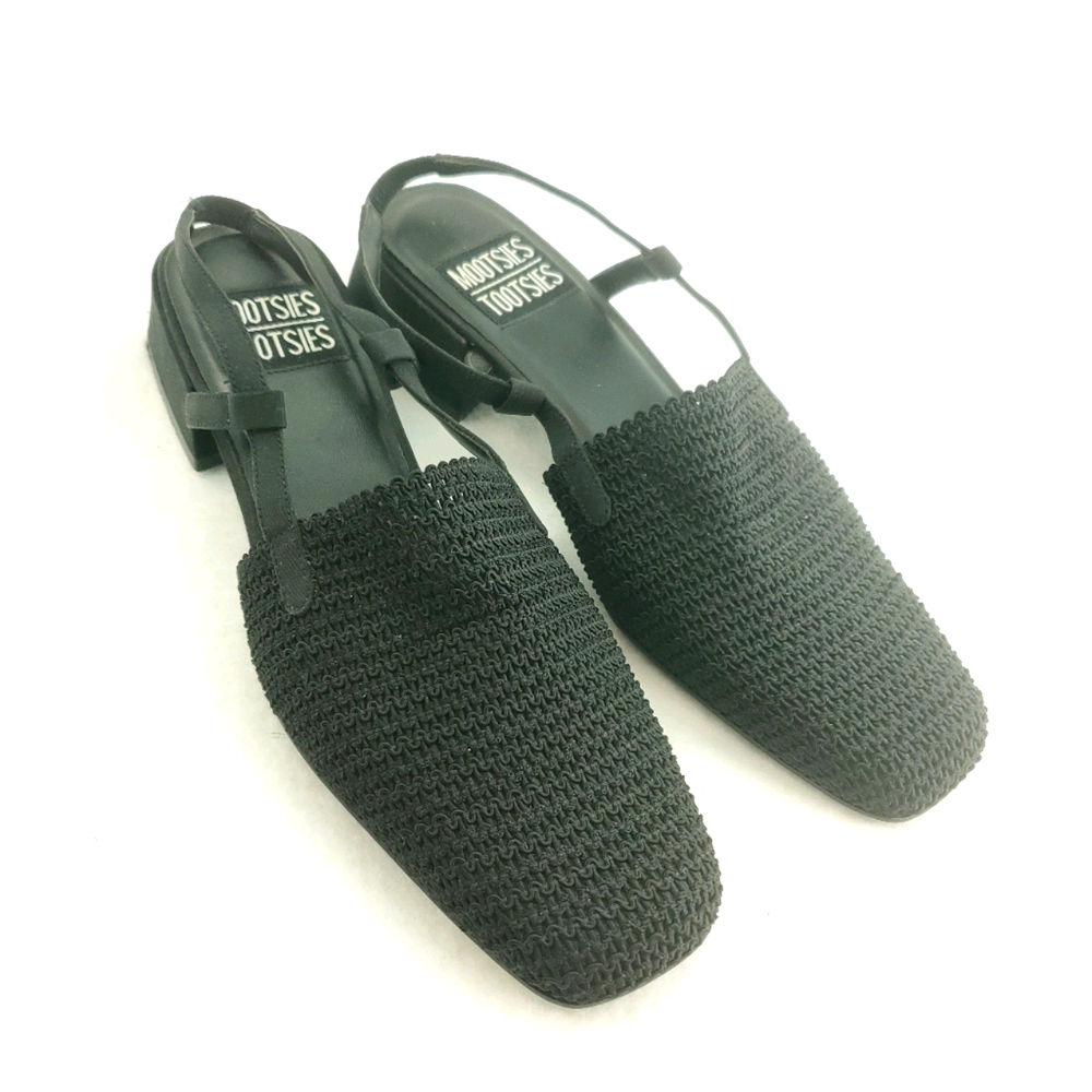 Moosies Tootsies Black Size 7.5 Squared Slip On Heel